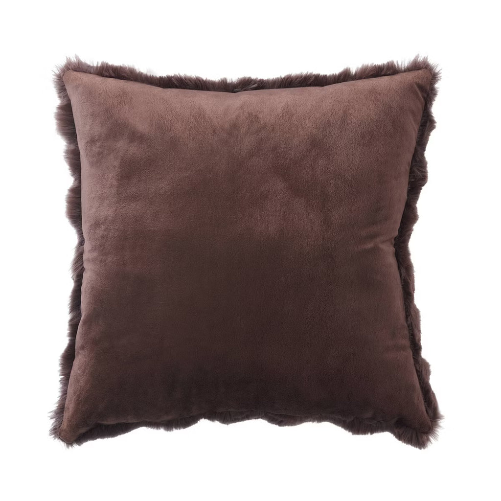 20" Bubble Faux Fur Square Indoor Throw Pillow Chocolate Brown