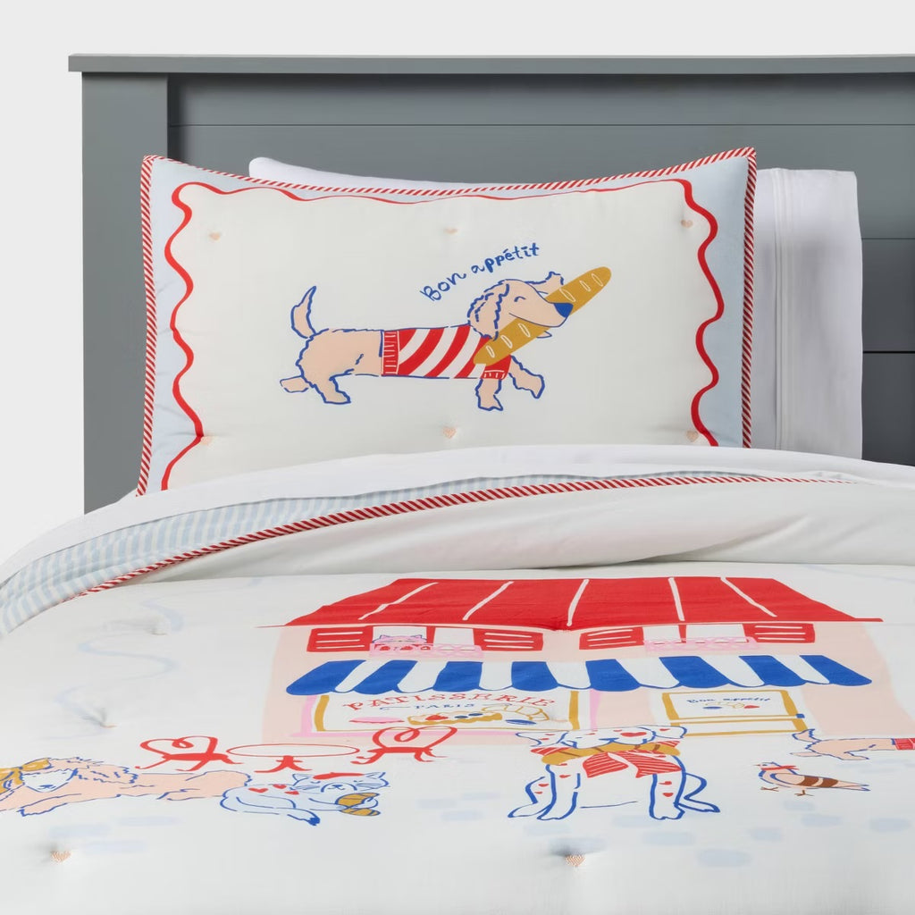 Full/Queen Patisserie Scene Kids' Comforter Set - Pillowfort