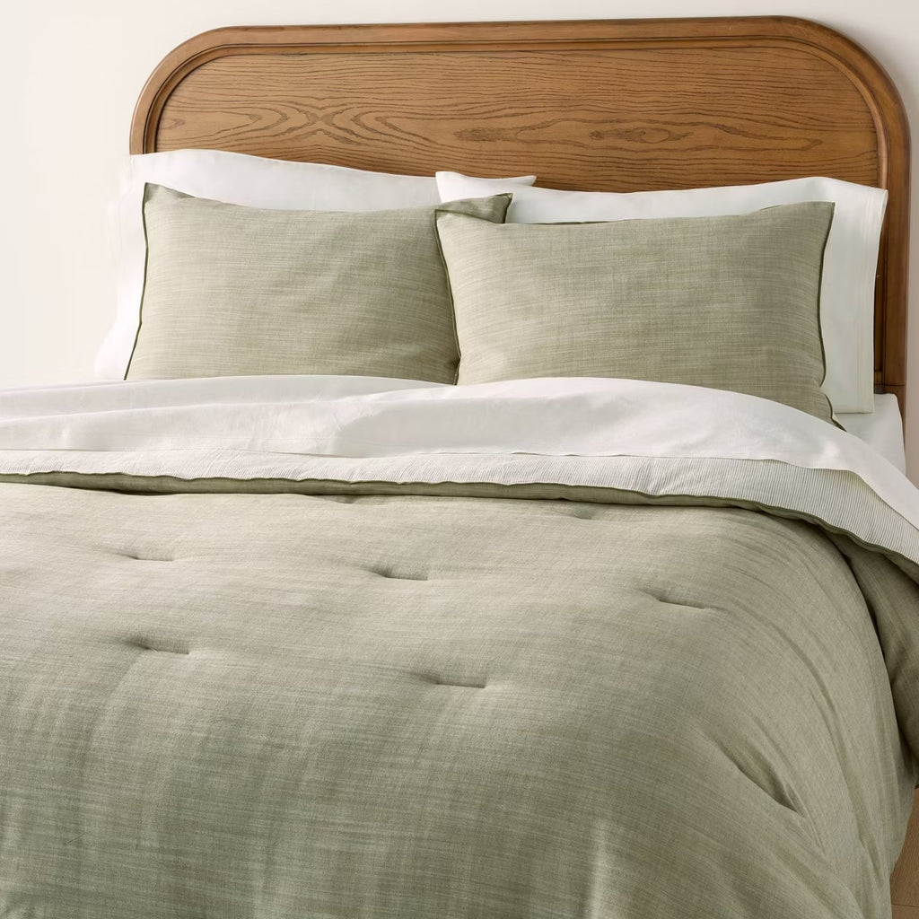 3pc Full/Queen Reversible Comforter Set Green - Hearth & Hand with Magnolia