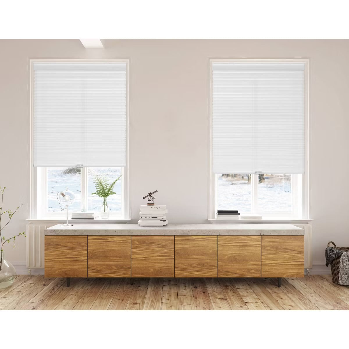 1pc 36"x72" Light Filtering Cordless Cellular POSH Shade White - Lumi Home Furnishings