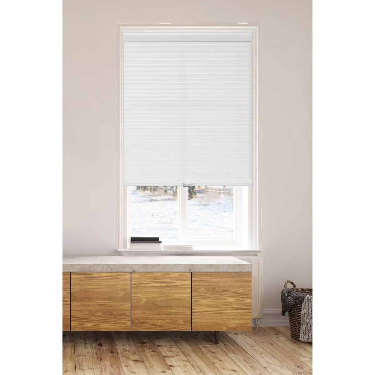 1pc 36"x72" Light Filtering Cordless Cellular POSH Shade White - Lumi Home Furnishings