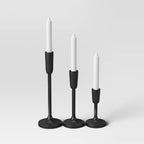Set of 3 Aluminum Taper Holders