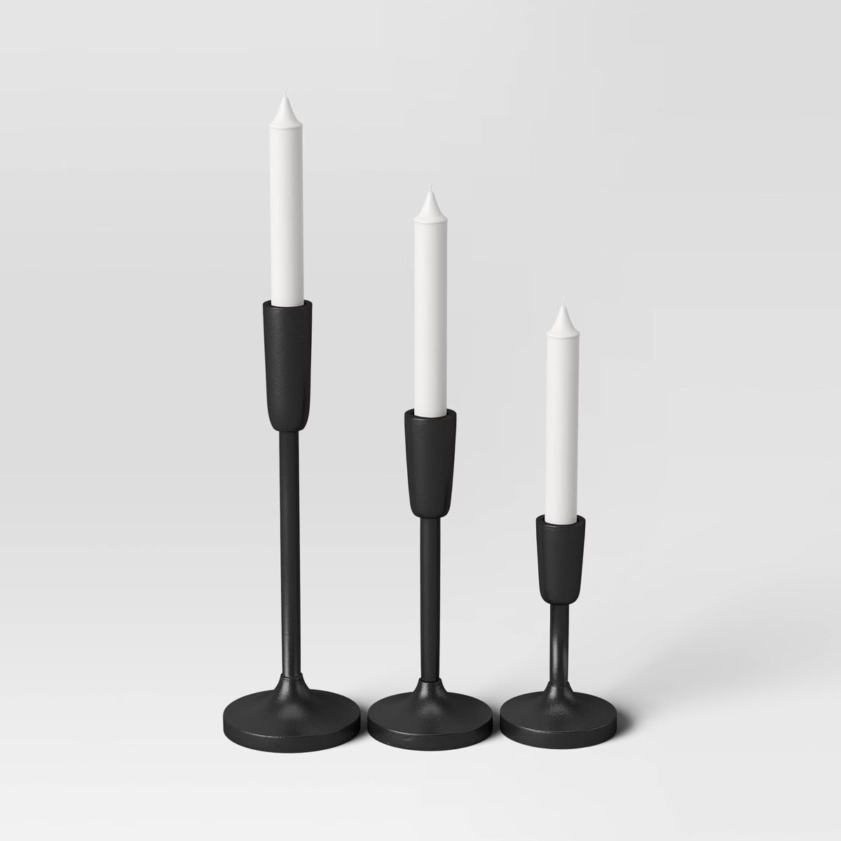 Set of 3 Aluminum Taper Holders