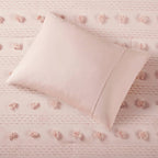 3pc Full/Queen Elise Pom Pom Jacquard Antimicrobia Comforter Set Pink - Intelligent Design