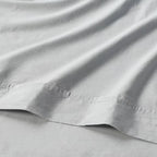 *Queen 250 Thread Count Organic Percale Sheet Set Blue Chambray