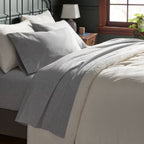 Full Ultra Soft Flannel Sheet Set Eco Melange Gray - Threshold
