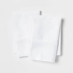 King Solid Performance 400 Thread Count Pillowcase Set White - Threshold Set of 2
