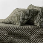 Queen Ultra Soft Flannel Sheet Set Green Geo - Threshold
