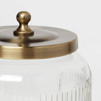 Medium Glass Bath Canister Brass - Threshold