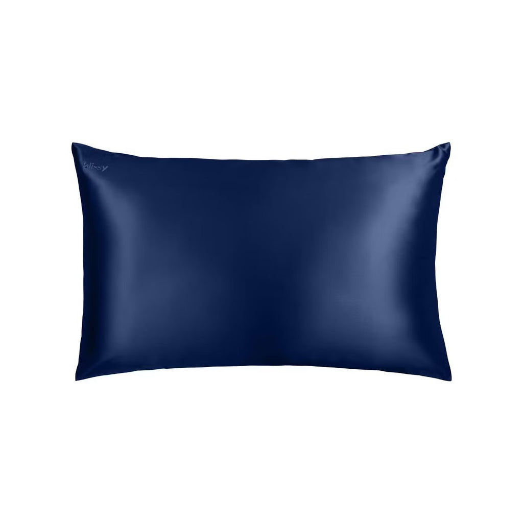 Blissy King 600 Thread Count Silk Pillowcase Navy Blue