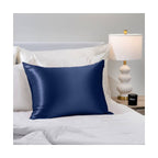 Blissy King 600 Thread Count Silk Pillowcase Navy Blue