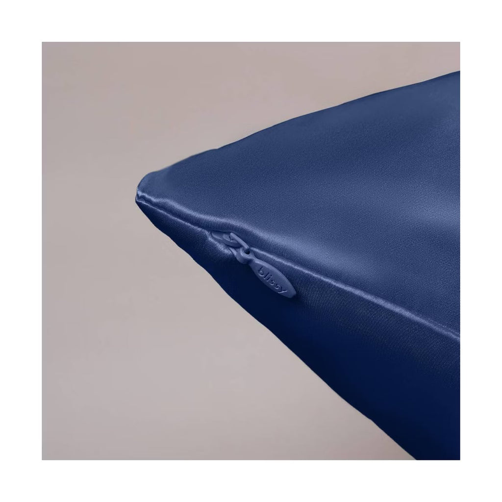 Blissy King 600 Thread Count Silk Pillowcase Navy Blue