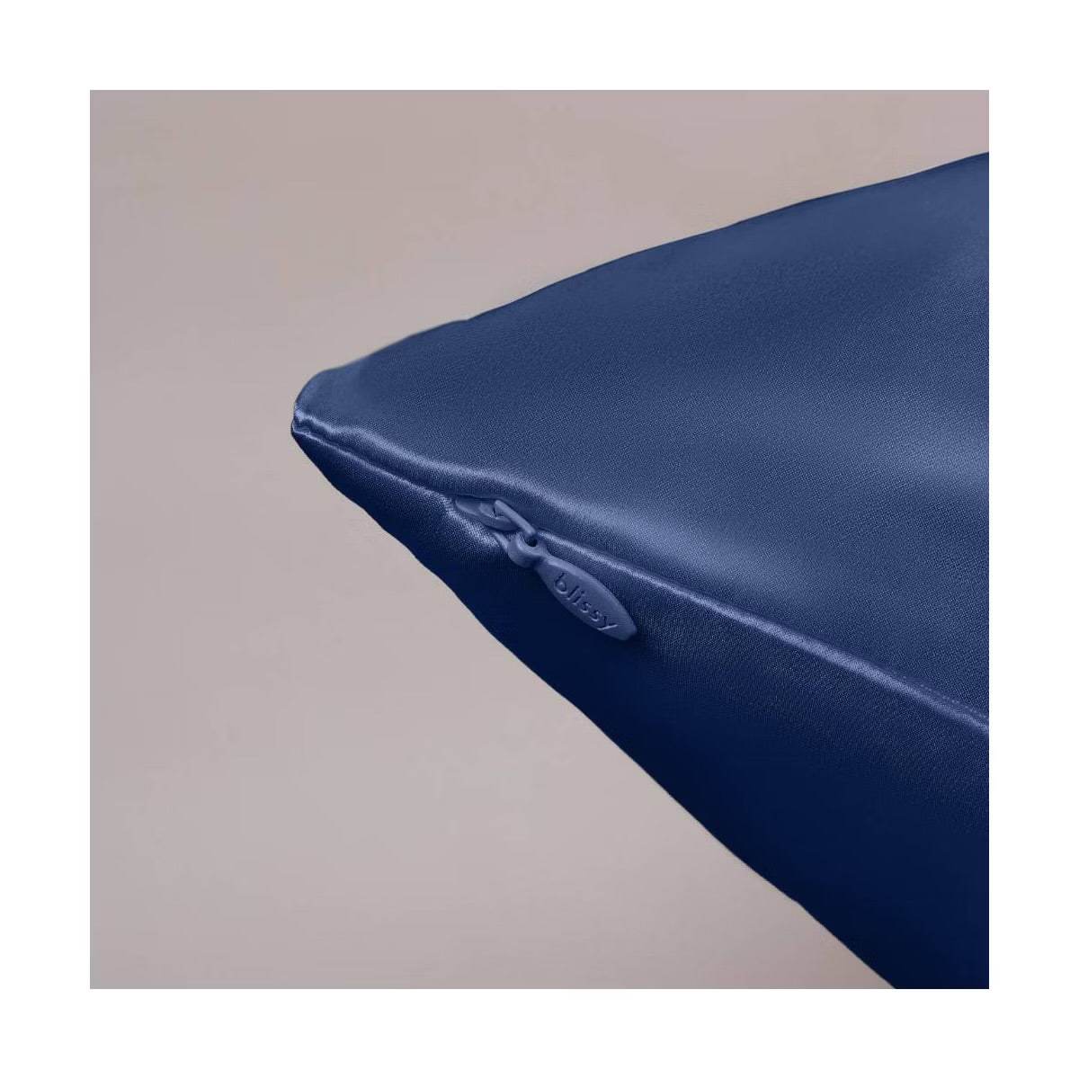 Blissy King 600 Thread Count Silk Pillowcase Navy Blue