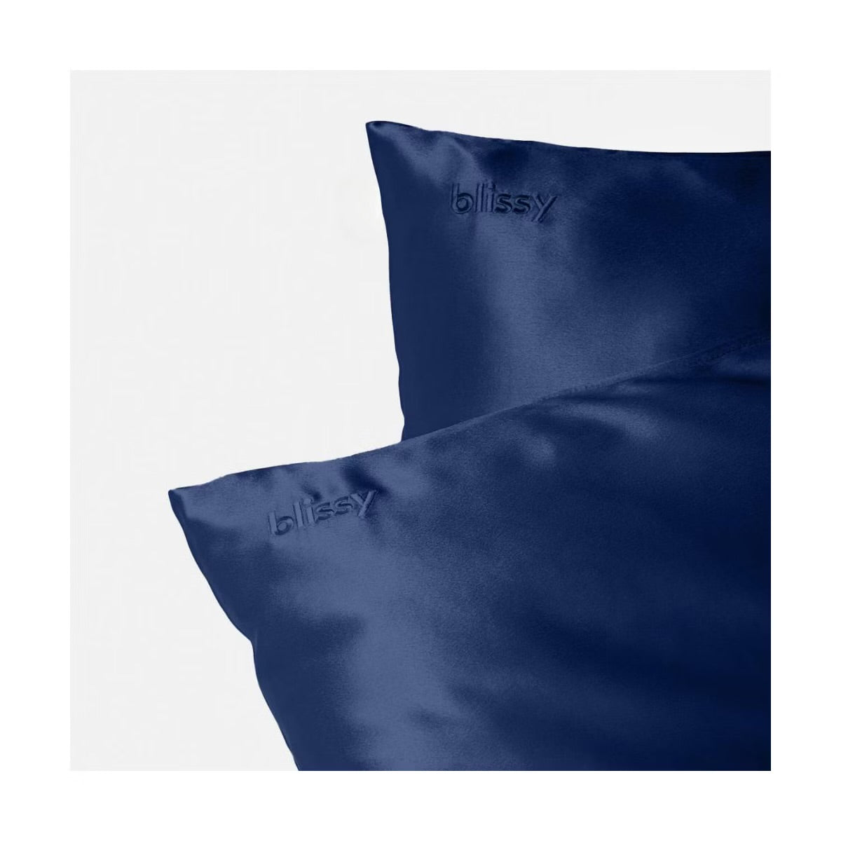 Blissy King 600 Thread Count Silk Pillowcase Navy Blue