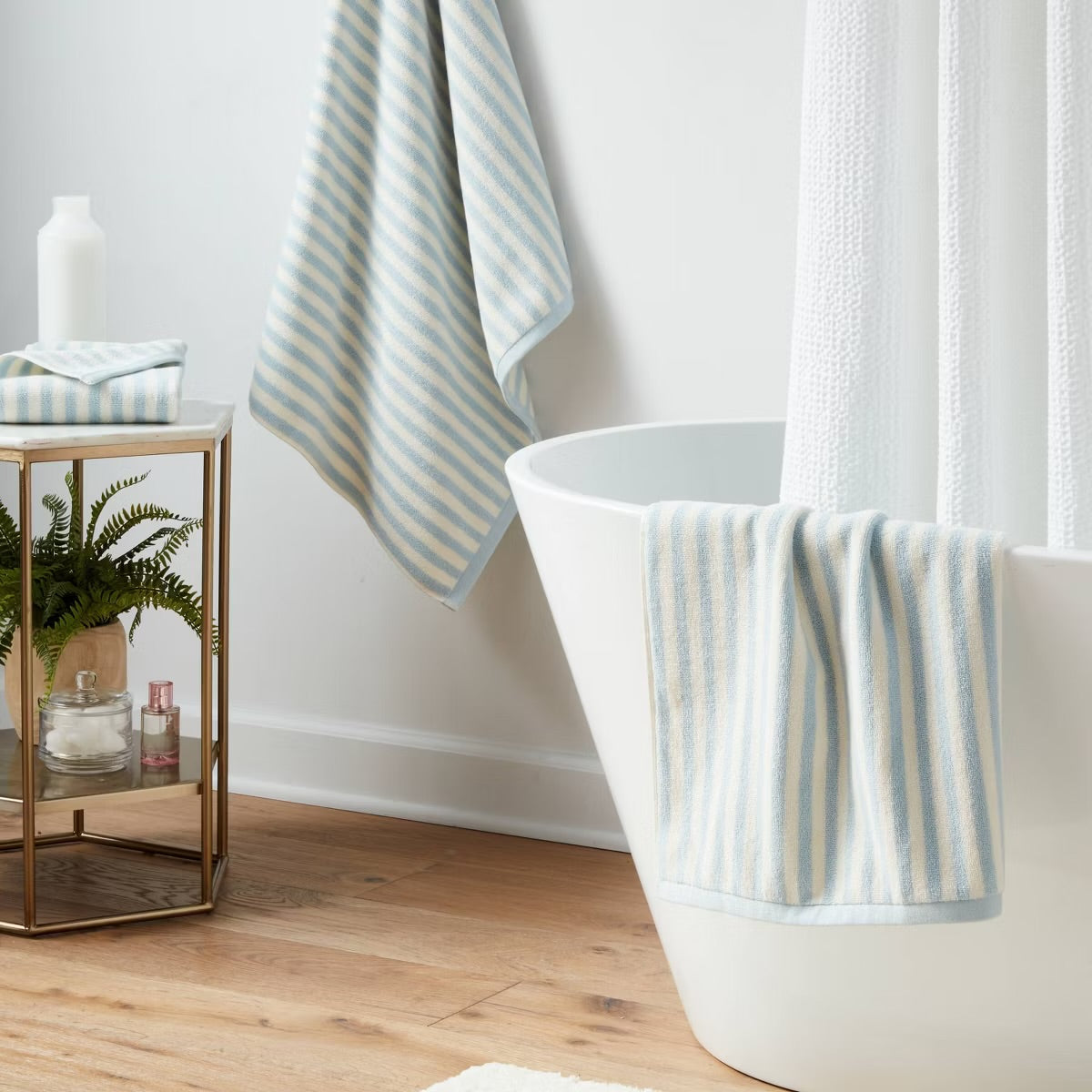 Coastal Hand Towel Blue Striped - Threshold