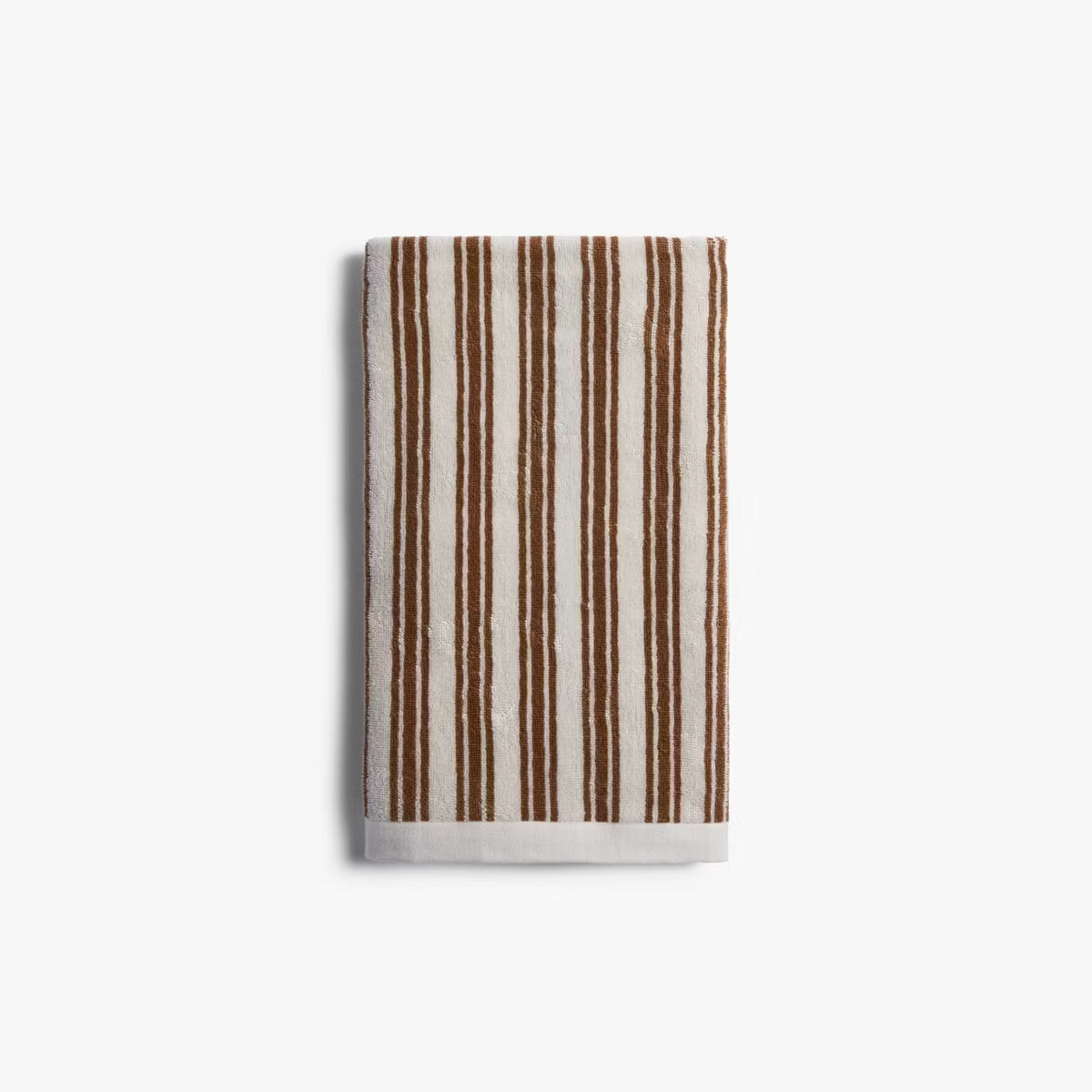 Striped Supersoft Bath Towel Parchment & Pecan