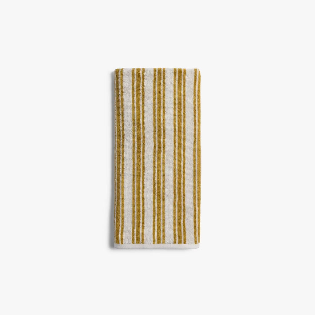 Striped Supersoft Bath Hand Towel Parchment & Absinthe