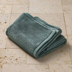 Organic Bath Towel Dark Teal Blue - Casaluna