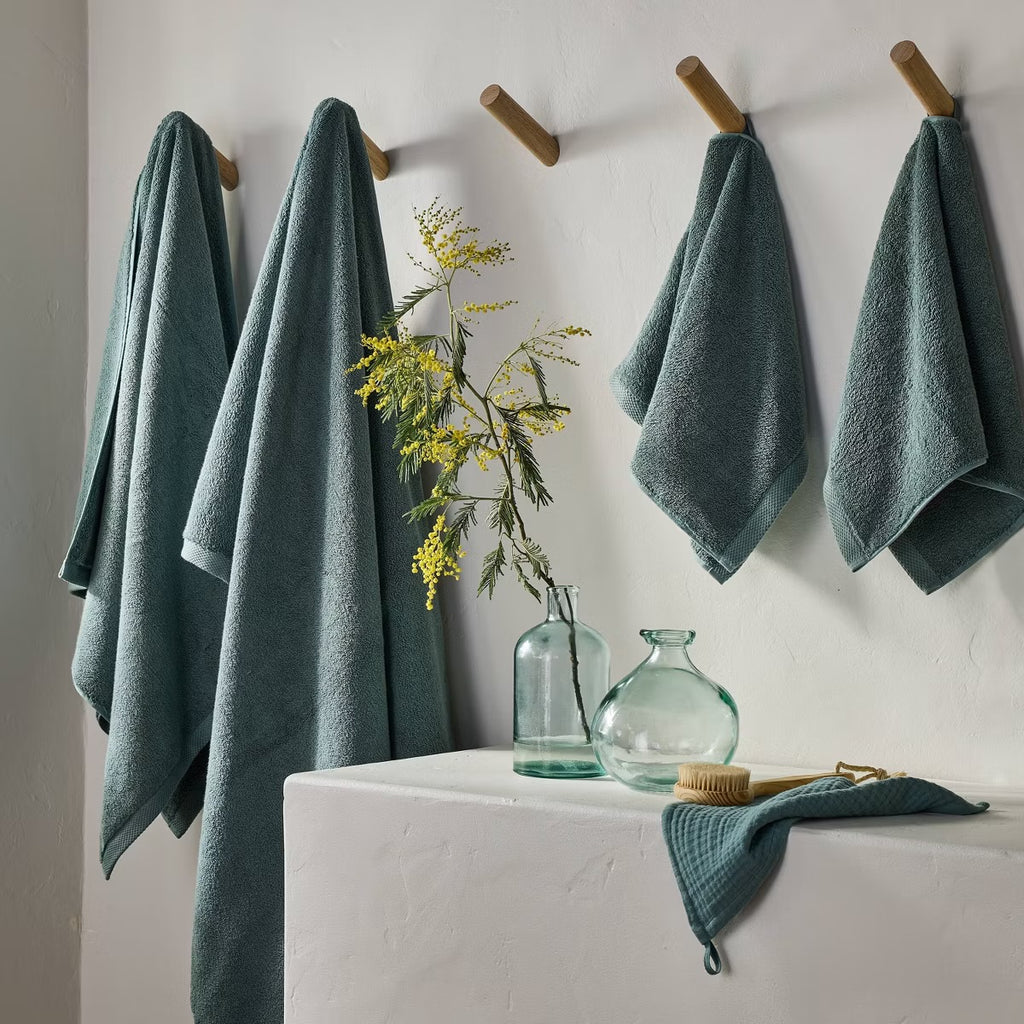 Organic Bath Towel Dark Teal Blue - Casaluna