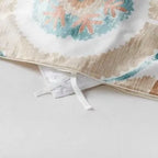 Full/Queen Suzani Print Duvet Cover and Sham Set Ivory/Light Teal Blue - Threshold