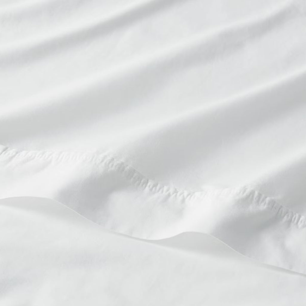 Full 250 Thread Count Organic Percale Sheet Set True White - Threshold