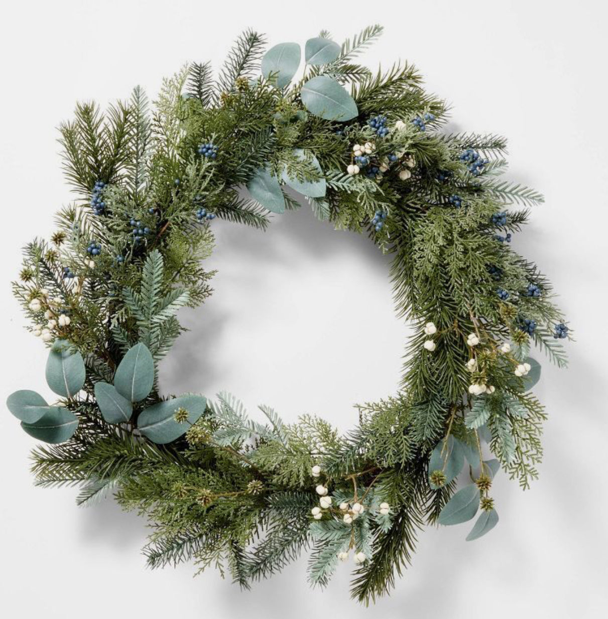 Mixed Green Holiday Artificial Wreath