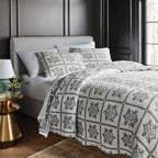 Full/Queen Matelasse Christmas Quilt Set Snowflake - Threshold