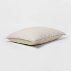 Standard Diamond Stitch Cotton Linen Quilt Sham Khaki - Threshold