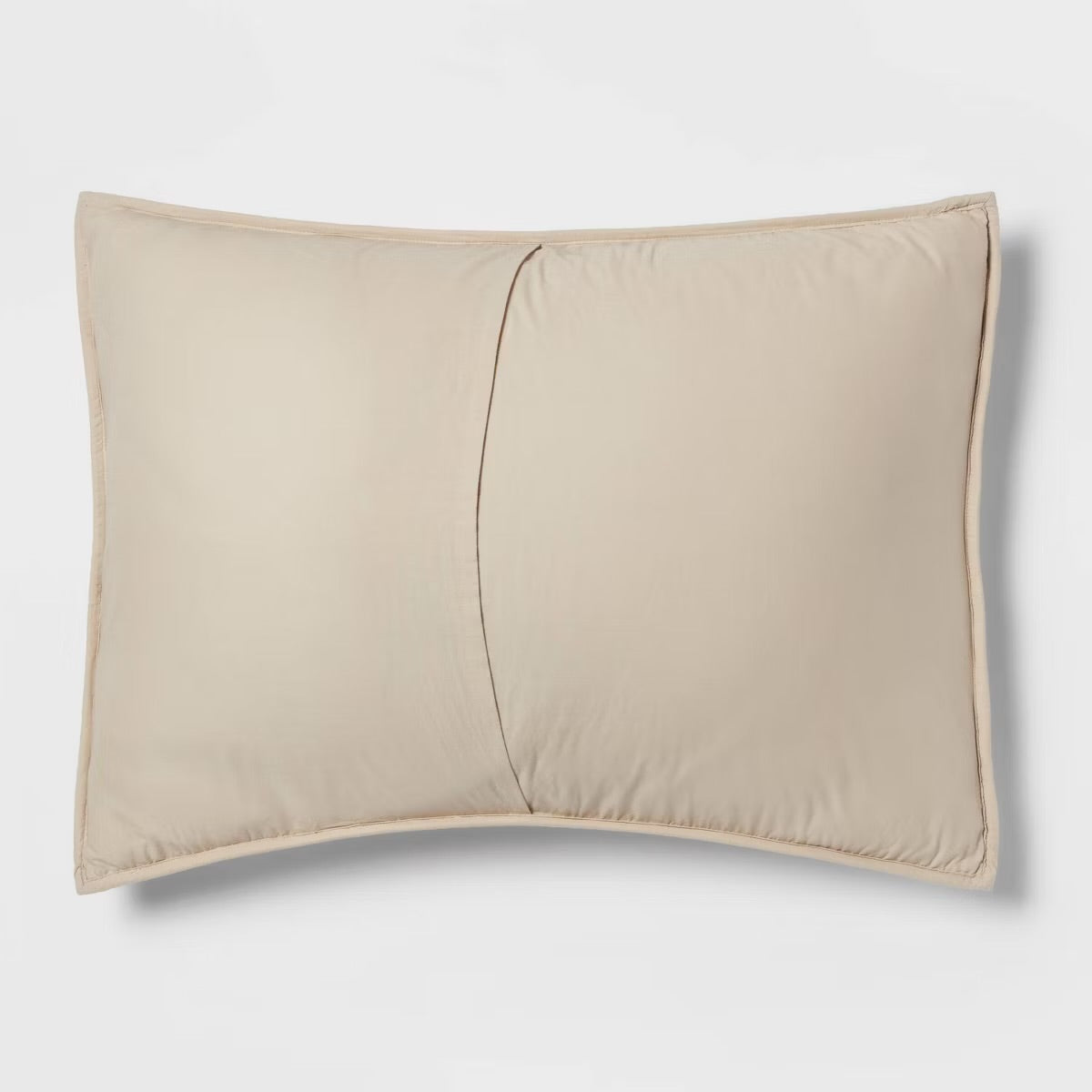 Standard Diamond Stitch Cotton Linen Quilt Sham Khaki - Threshold