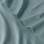 Full 500 Thread Count Washed Supima Sateen Solid Sheet Set Light Teal - Casaluna