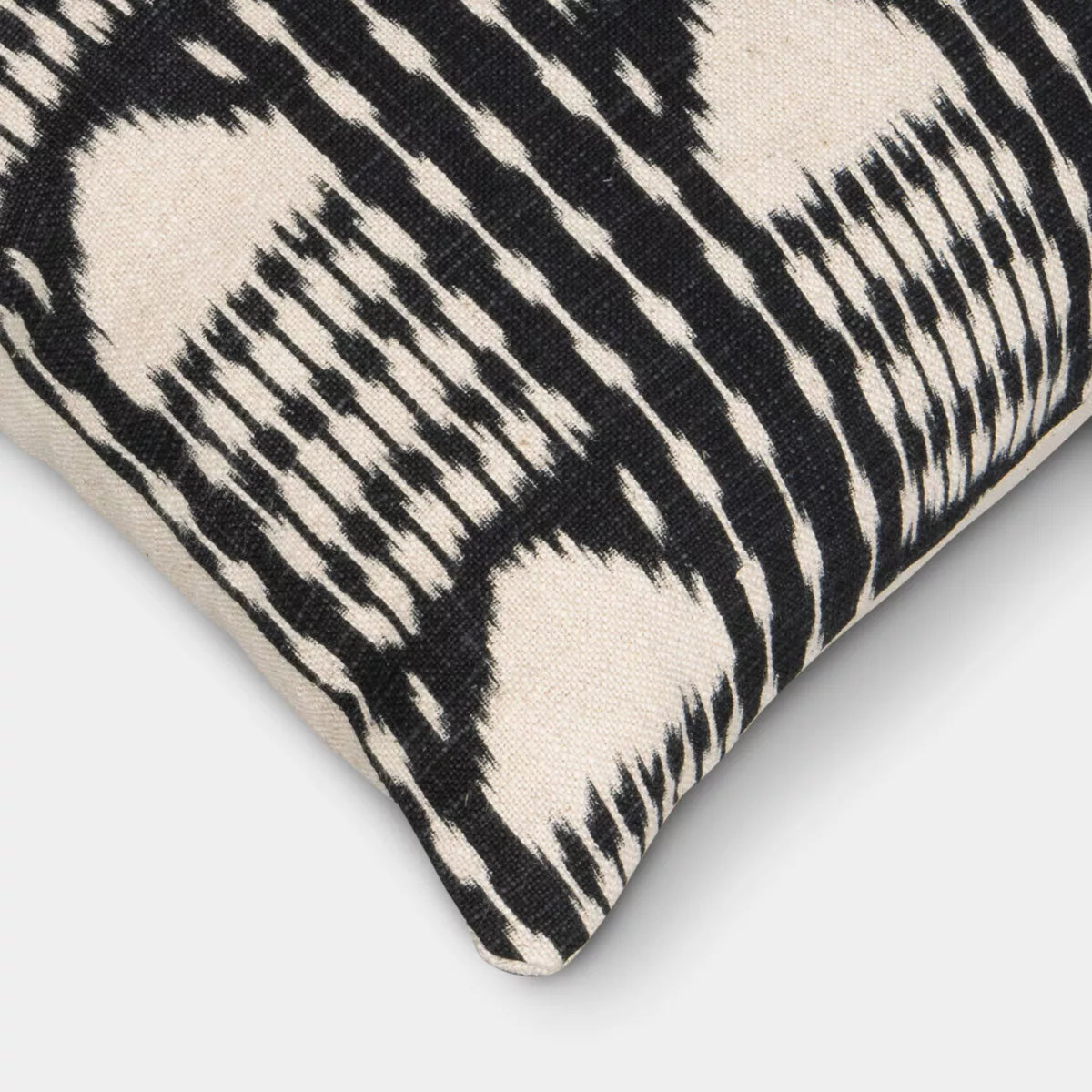 Lumbar Ikat Stripe Indoor Throw Pillow Charcoal/Neutral - Threshold