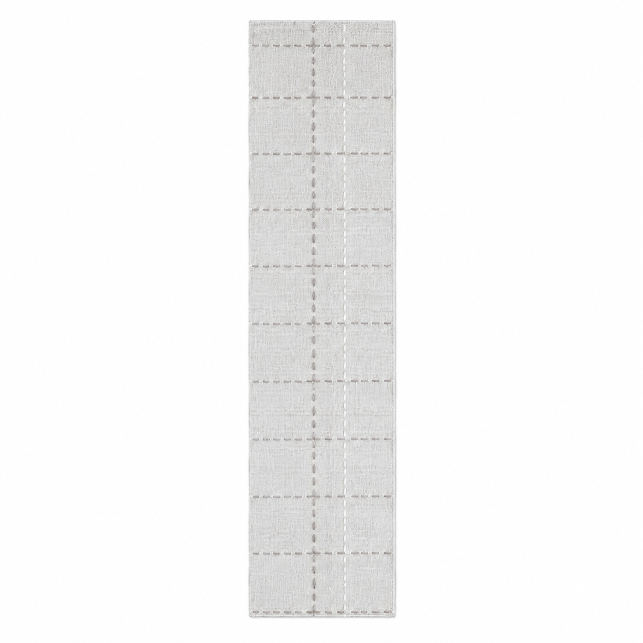 2’6 x 8 Modern Stitch Handwoven Rug - 100% Recycled Yarn