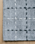 2’6 x 8 Modern Stitch Handwoven Rug - 100% Recycled Yarn