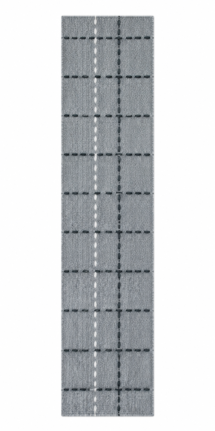 2’6 x 8 Modern Stitch Handwoven Rug - 100% Recycled Yarn