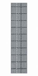 2’6 x 8 Modern Stitch Handwoven Rug - 100% Recycled Yarn
