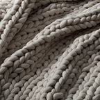 50"x70" 12lbs Solid Knit Weighted Blanket Dark Gray - Casaluna