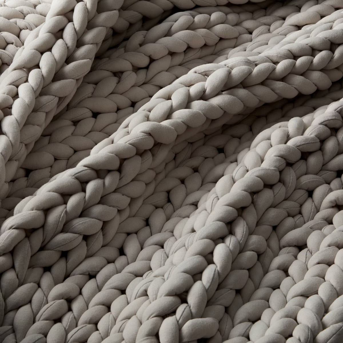 50"x70" 12lbs Solid Knit Weighted Blanket Dark Gray - Casaluna