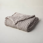 50"x70" 12lbs Solid Knit Weighted Blanket Dark Gray - Casaluna