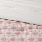 King Yarn Dye Ikat Comforter and Sham Set Ivory/Mauve