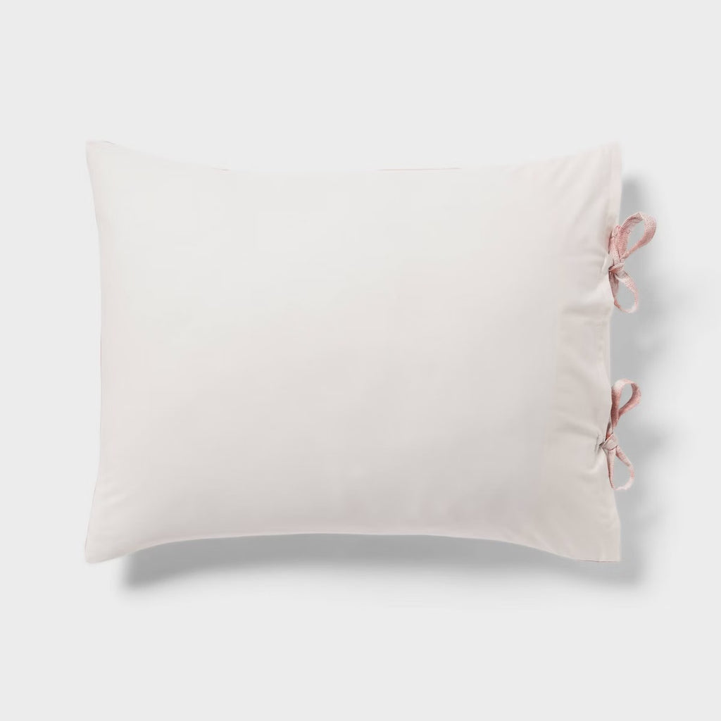 King Yarn Dye Ikat Comforter and Sham Set Ivory/Mauve