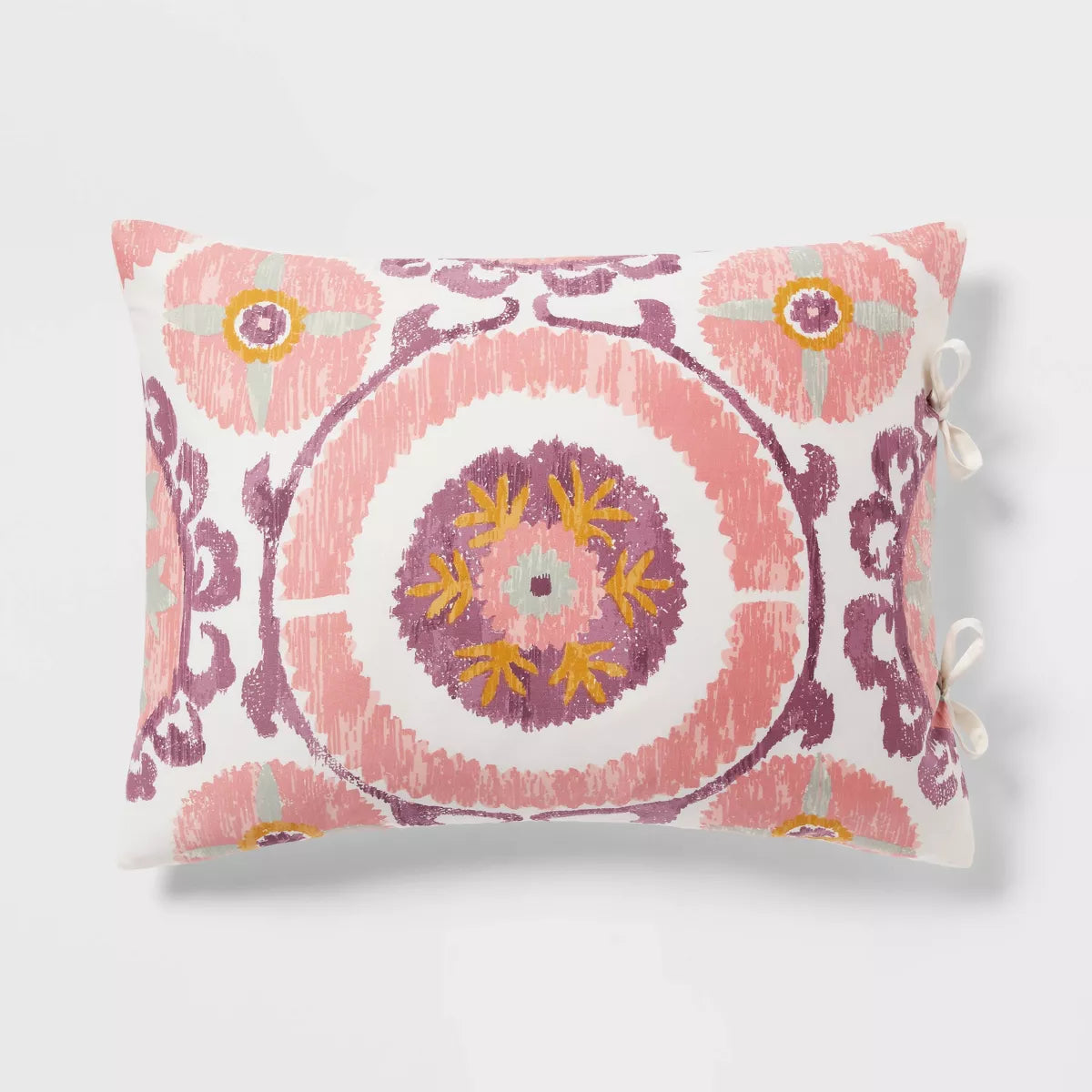 King Suzani Print Comforter and Sham Set Ivory/Salmon- Threshold