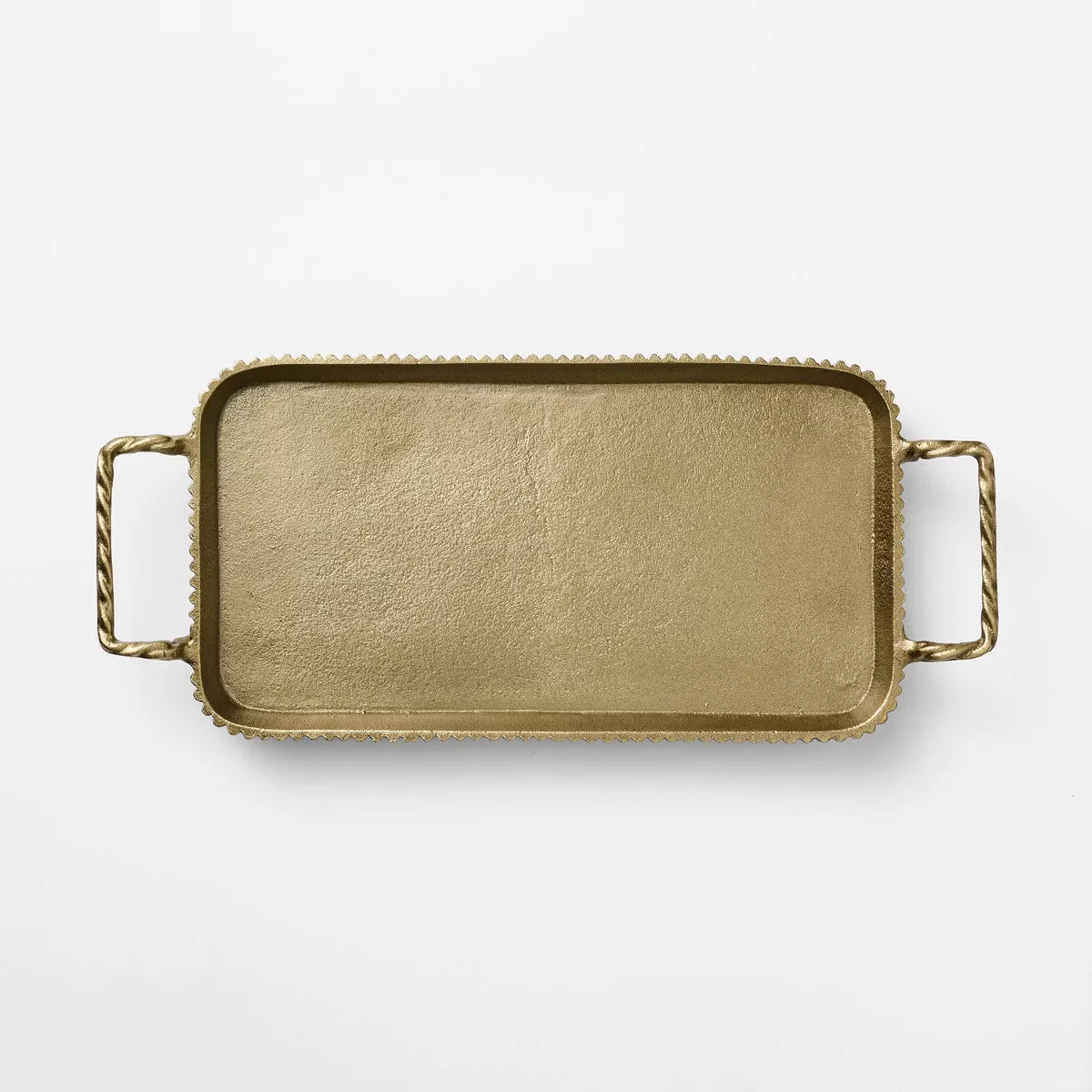 Brass Footed Tray with Handles
