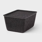 Pop Color Felt Bin Charcoal/Oat
