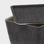 Pop Color Felt Bin Charcoal/Oat