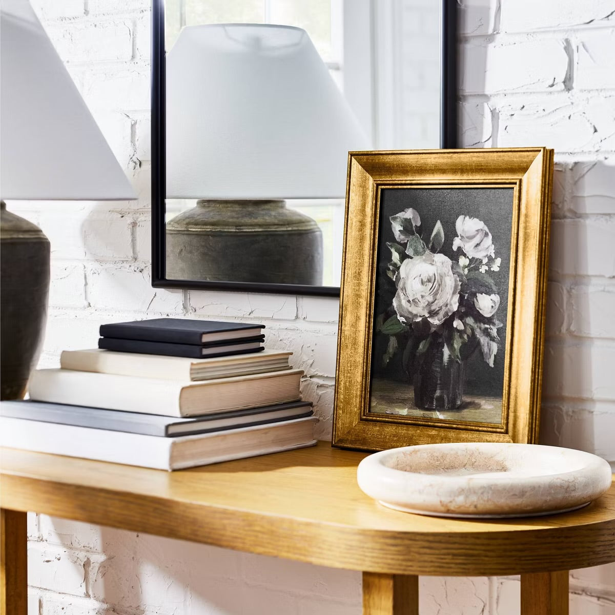 11" x 14" Vintage Floral Framed Wall Canvas