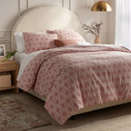 King Yarn Dye Ikat Duvet Cover and Sham Set Ivory/Mauve - Threshold