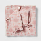 King Yarn Dye Ikat Duvet Cover and Sham Set Ivory/Mauve - Threshold