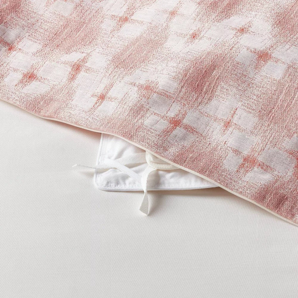 King Yarn Dye Ikat Duvet Cover and Sham Set Ivory/Mauve - Threshold