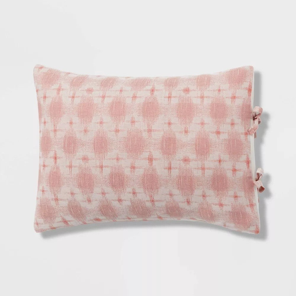 King Yarn Dye Ikat Duvet Cover and Sham Set Ivory/Mauve - Threshold
