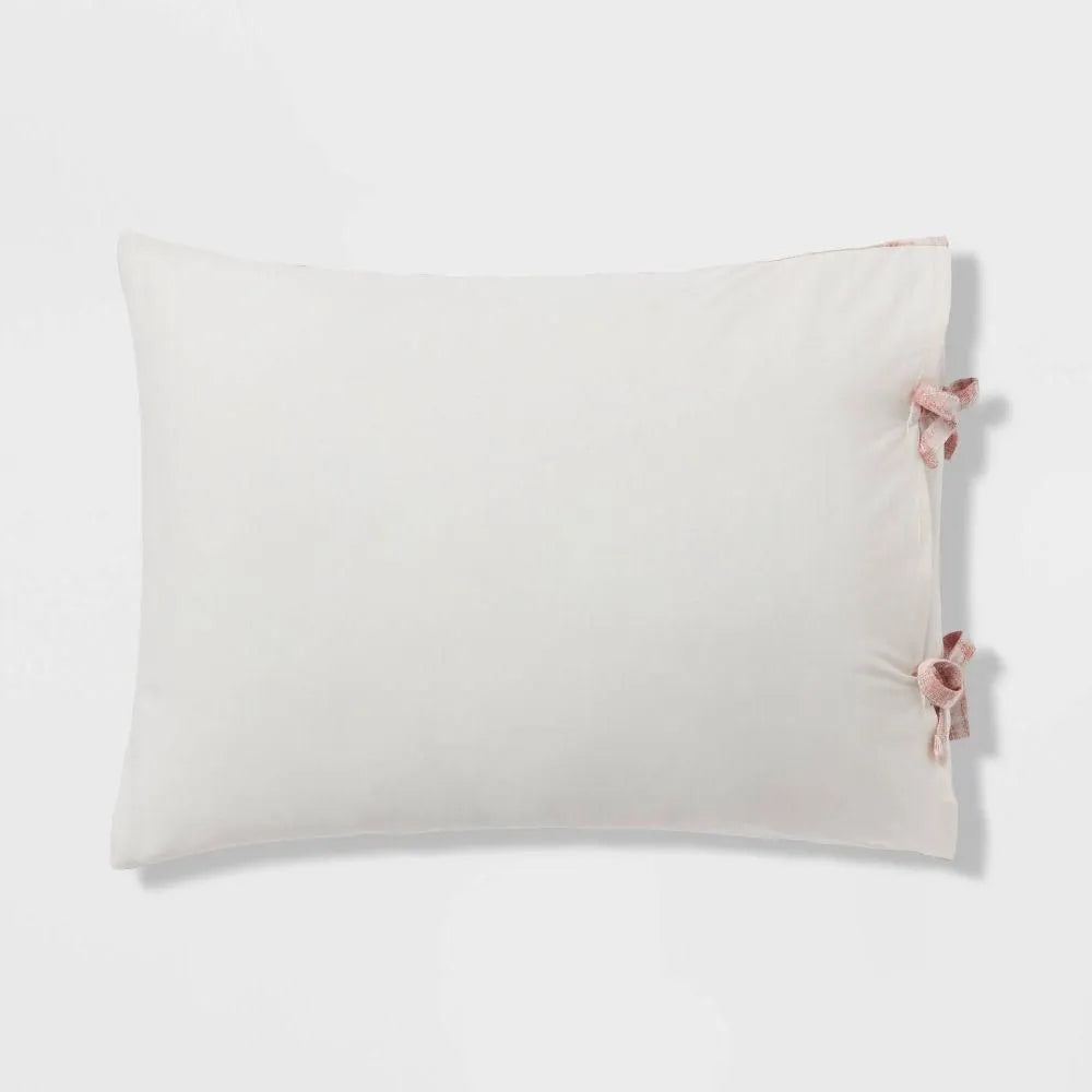 King Yarn Dye Ikat Duvet Cover and Sham Set Ivory/Mauve - Threshold